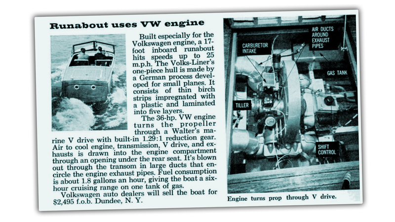 Illustration for article titled You Could Once Buy A Volkswagen-Powered Boat From Your Volkswagen Dealer